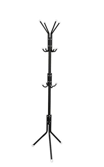 12 Hook Coat Racks Stand Black - Zambeel