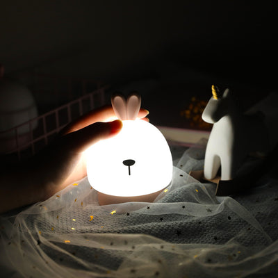 Cartoon Fawn Silicone Night Light Pats Eye Protection Breastfeeding Light Holiday Table White Night Light