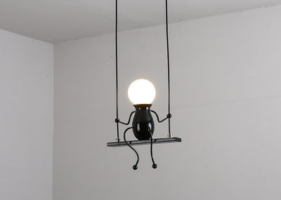 Nordic Modern Minimalist Wrought iron Chandelier Creative Personality Corridor Study Restaurant Lamp Villain Children's Lamp