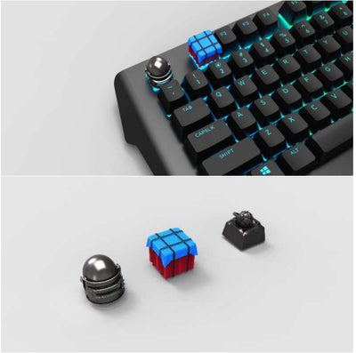 Personalized Mechanical Keyboard Single ESC Keycap 104 Key Color ABS Metal Chicken Game Keycap Satellite Shaft Cap