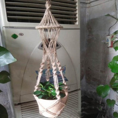 Hanging Pot Holder Rope Basket