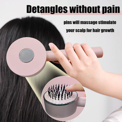 One-key Self-Cleaning Hair Brush For Women Curly Hair Brush  Anti-Static Airbag Massage Comb  Airbag Massage Scalp Comb Professional Detangling One-key Self-cleaning