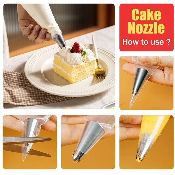 18 In 1 Cake Decorating Stainless Steel Nozzles (18pc) - Zambeel