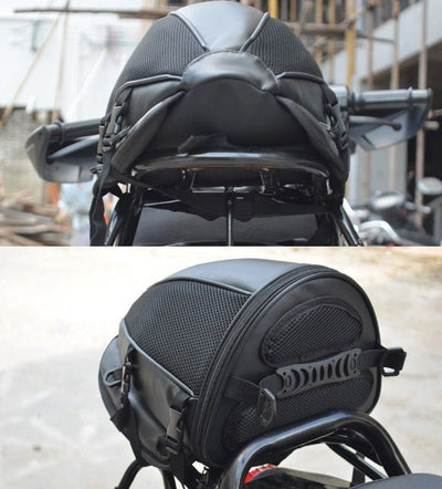 1X Motorcycle Tail Bag Back Seat Storage Backpack Carry Hand Shoulder Waterproof - Zambeel