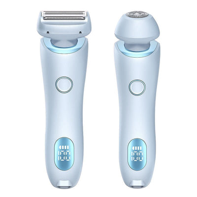 2 In 1 Hair Removal Epilator USB Rechargeable Trimmer Women Body Razor Face Leg Armpit Bikini Hand Pubic Shaver Hair Remover - Zambeel