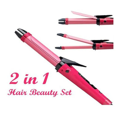 2 In 1 Hair Straightener & Curler - Zambeel