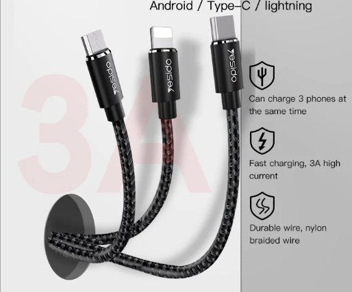 3 - in - 1 Data Cable - Zambeel