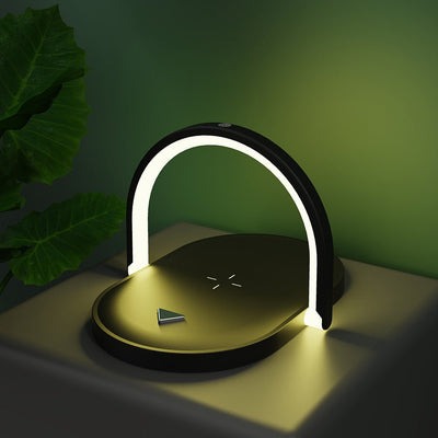 3 In 1 Foldable Wireless Charger Night Light Wireless Charging Station Stonego LED Reading Table Lamp 15W Fast Charging Light - Zambeel