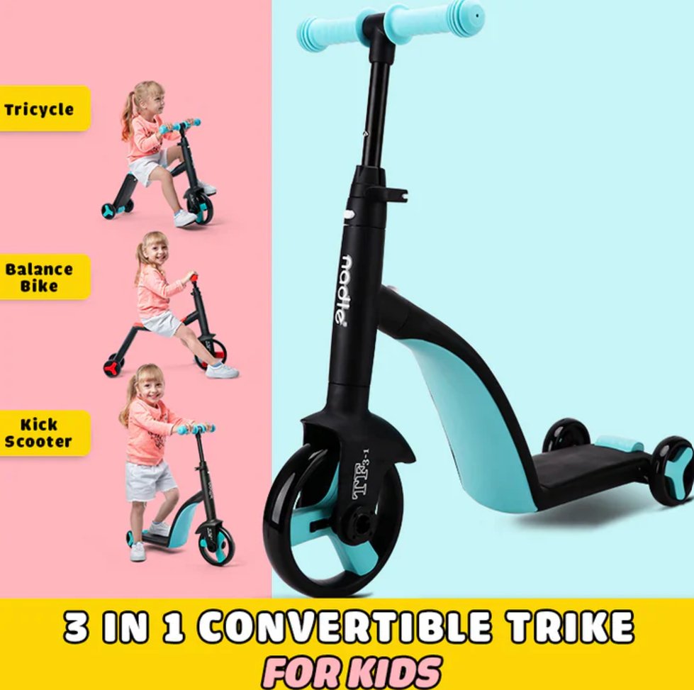 3 - in - 1 Kids Convertible Scooter - Zambeel