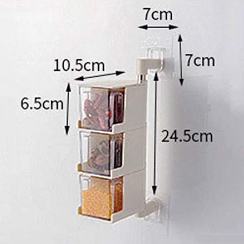 3 Layers Sticking Rotary Seasoning Kitchen Organizor - Zambeel