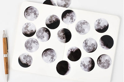 45 Piece Moon Sticker Set