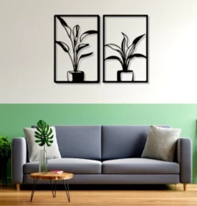 3D Plants Acrylic Wall Art - Wall Decoration | Wall Hanging, Wall Decor (Set of 2) - Zambeel