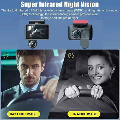 4 Inch Dashcam HD 1080P Infrared Night Vision - Zambeel