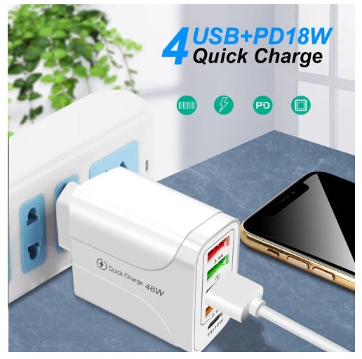 4 Port USB Charger - Zambeel