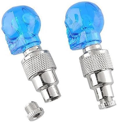 Skull Bike Tire Led Light Blue