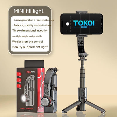 Mobile Phone Stabilizer Hand-held Tripod Head Selfie Stick