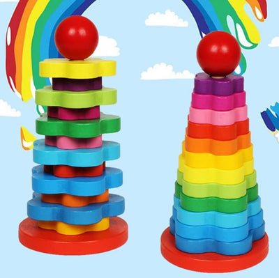 Wooden Rainbow Tower