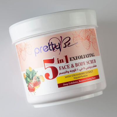 5 in 1 Exfoliating Face & Body Scrub With Strawberry Extracts - Zambeel