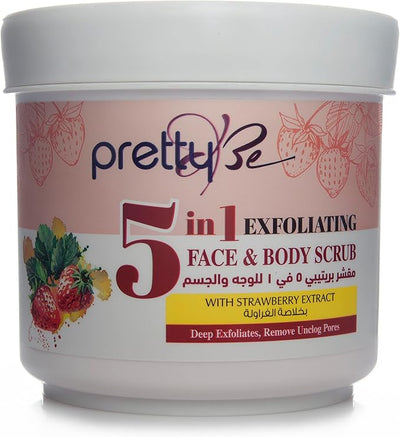 5 in 1 Exfoliating Face & Body Scrub With Strawberry Extracts - Zambeel