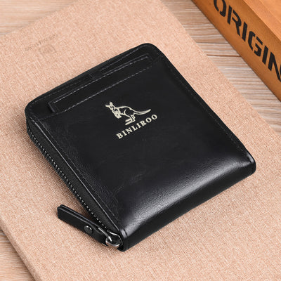 Men's Anti-theft Brush Portable Multifunctional Small Wallet