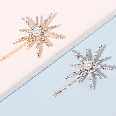 Six-Pointed Star Shape Rhinestone Clip