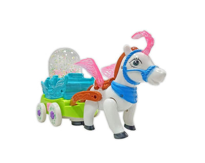 LED Bubble Carriage With Horse