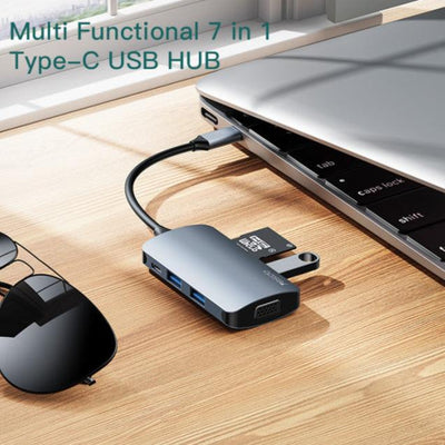 7 in 1 Type-C to USB External Hub