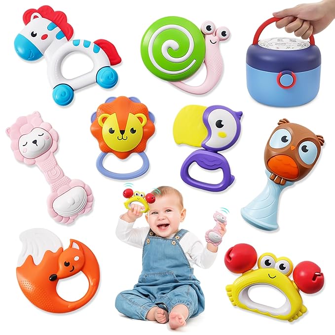 8 Pieces Baby Rattles - Zambeel