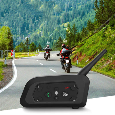 800m All Five Motorcycle Helmet Bluetooth Intercom V6pro Single Pack - Zambeel