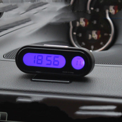 Car Clock Thermometer Two-in-one Luminous Electronic Watch Car