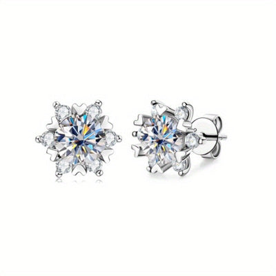 925 Sterling Silver Fashion Suit SUNFLOWER Chic Earrings - Zambeel