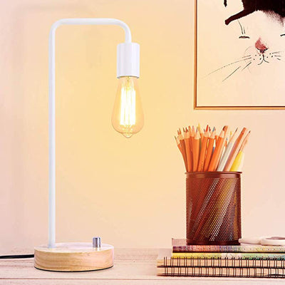 Creative Simple Modern Iron Table Lamp Warm And Romantic Solid Wood Dimmable