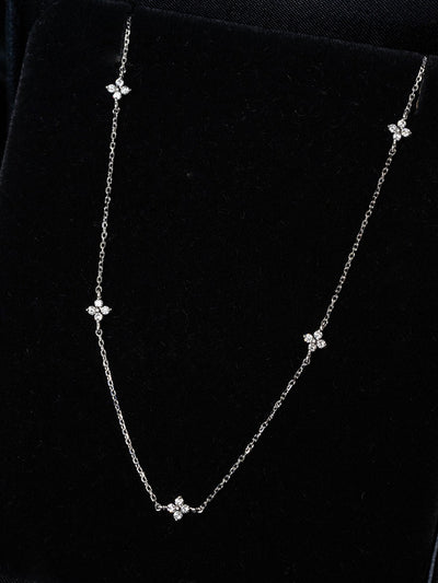 S925 Sterling Silver Plated 18K Gold Light Luxury Star Elegance High-grade Starry Clavicle Chain