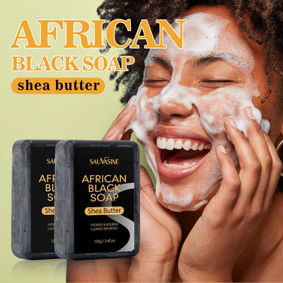 African Black Soap Deep Cleansing Body Anti - Mite Moisturizing - Zambeel