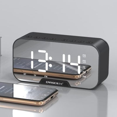 Alarm Clock Clock Wireless Bluetooth Speaker Mini Home Outdoor Card Subwoofer Computer Audio - Zambeel