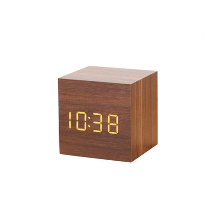 Alarm Clock LED Wooden Watch Table Digital Despertador Electronic Desktop Clocks - Zambeel