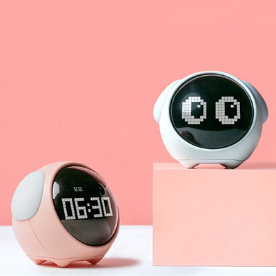 Alarm - Clock Wake - Up - Light Pixel Expression Home - Decoration Digital Electronic Cute Multi - Function - Zambeel