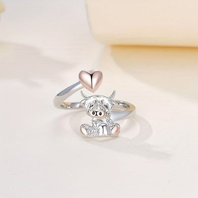 Animal Open Heart Ring Girl Christmas Gift - Zambeel