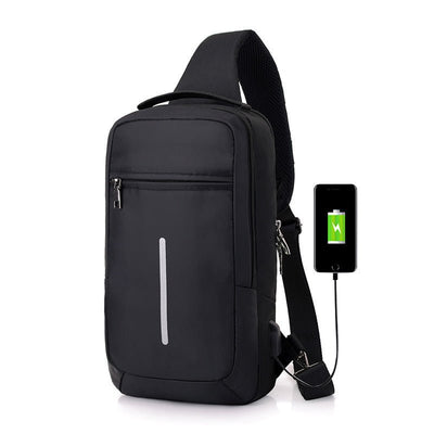 Anti - theft USB charging chest bag with you - Zambeel