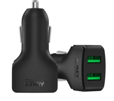 AUKEY Universal Mini Car Charger 2USB Car - Charger Auto Charger Mobile Phone Cell Phone Charging Adapter - Zambeel