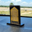 Ayatul Kursi Arabic Acrylic Car Stand in Golden Black - Zambeel