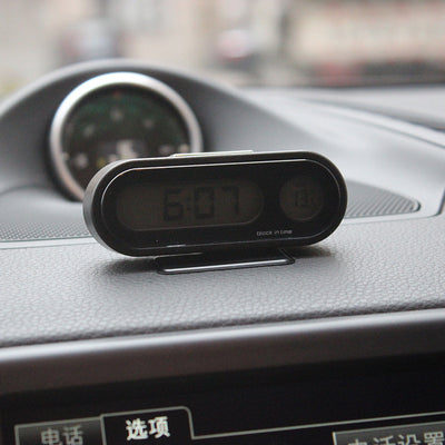 Car Clock Thermometer Two-in-one Luminous Electronic Watch Car