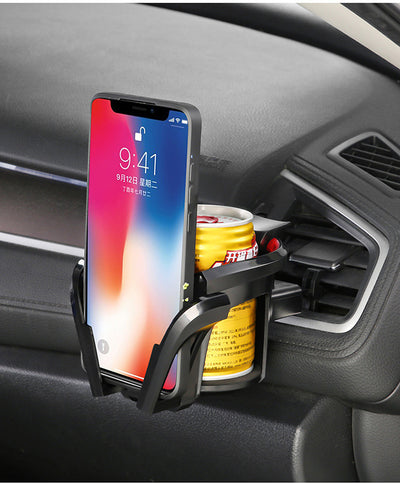 Car Air Outlet Mobile Phone Holder Multifunctional Beverage Holder