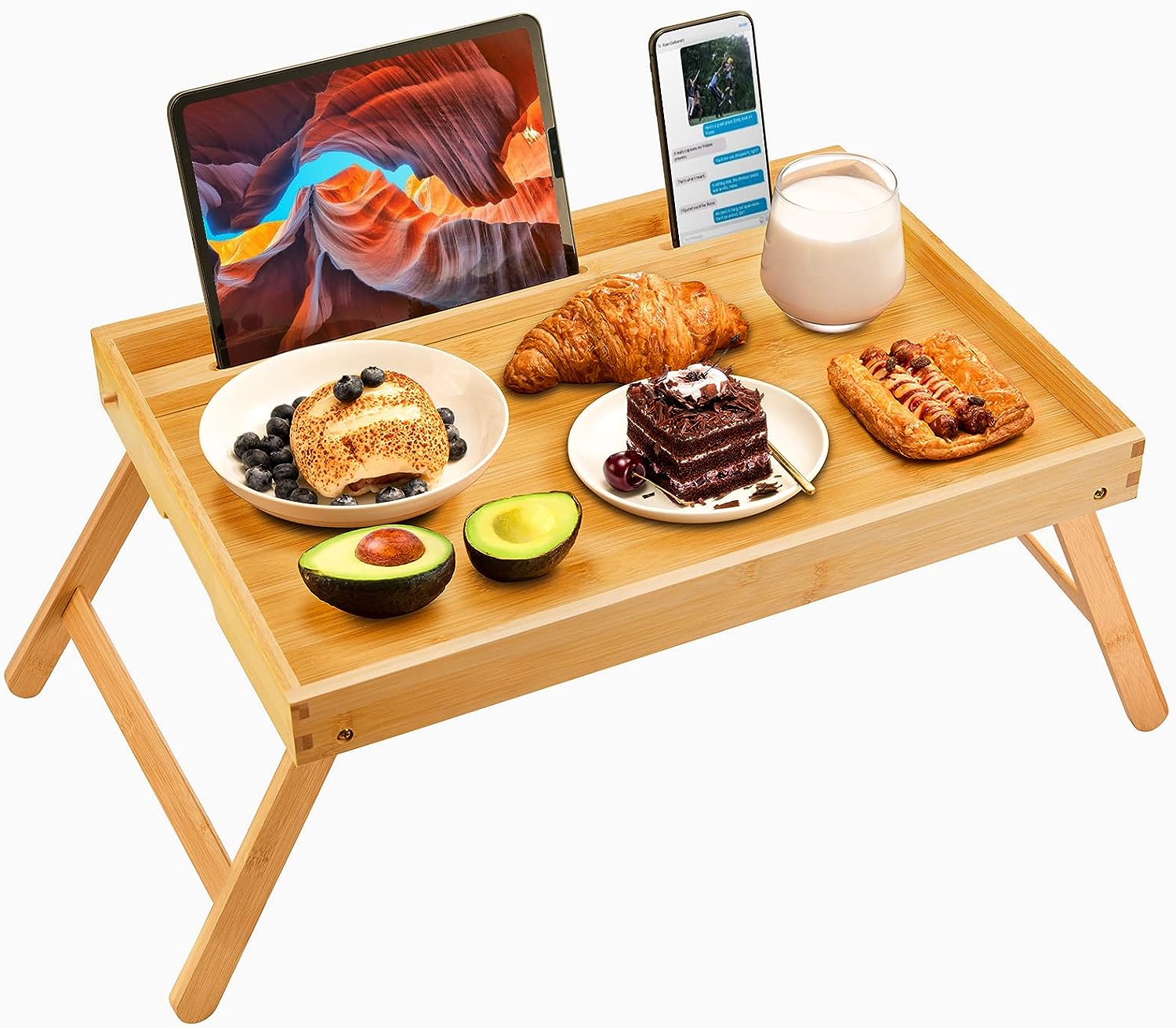 Bamboo Bed Tray Table - Zambeel