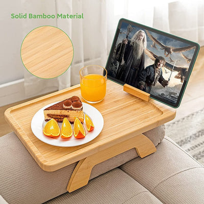 Bamboo Sofa Tray Home Decor Portable Folding - Zambeel