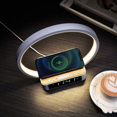 Bedside Mobile Phone 10W Three - in - one Wireless Charger Small Night Lamp - Zambeel