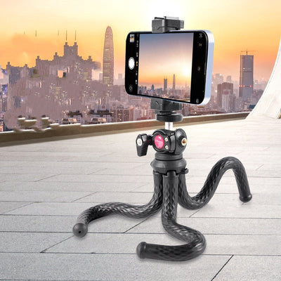 Black Octopus Mobile Phone Clip Gimbal Tripod Set - Zambeel