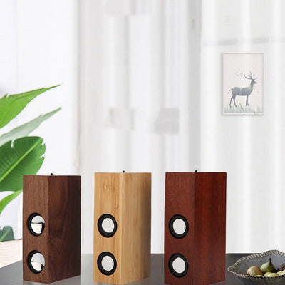 Black Technology Retro Wooden Bluetooth Speaker - Zambeel