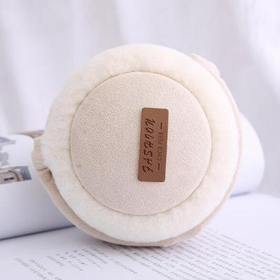 Bluetooth Earmuffs Headphones Warm Plush Earmuffs Ure Color Fashion Foldable Soft Simple Adjustable Winter Accessories - Zambeel