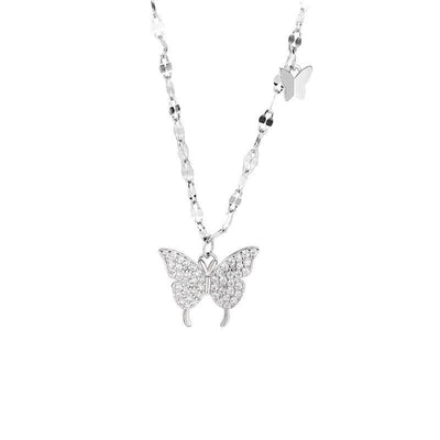 Butterfly Necklace For Women Light Luxury Minority High - grade Tassel Clavicle Chain - Zambeel